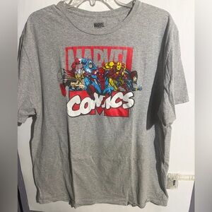Marvel Heather Gray Logo Tee